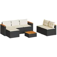 vidaXL Garten-Sofagarnitur 5-tlg. schwarz