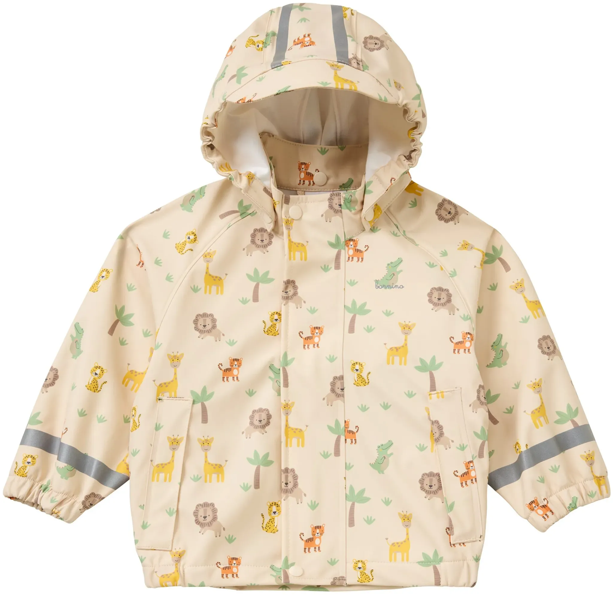 Bornino Lieblinge Regenjacke mit abnehmbarer Kapuze, beige | mehrfarbig, 74