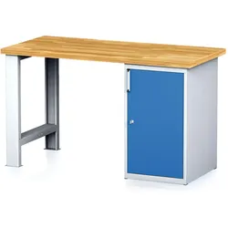 Werkbank MECHANIC, 1500x685x880 mm, 1 Schränke, grau/blau