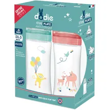 Dodie Babyflaschen Set 2 x 330 ml Gelb/Grün/Rosa (2)