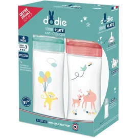 Dodie Babyflaschen Set 2 x 330 ml Gelb/Grün/Rosa (2)