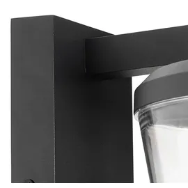 QAZQA Außenwandleuchte Aluminium, Kunststoff spritzwassergeschützt IP44 mit Bewegungssensor schwarz