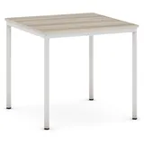 Esstisch, 800 x 800 mm, Tischgestell grau, Eiche natur