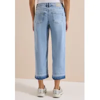 Cecil 7/8 Wide Leg Jeans, im Loose Fit Light Blue random bleached), 30, - 30W / 26L