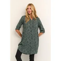 Kaffe Kleid Blusenkleid Print Balsam Green/Black 44