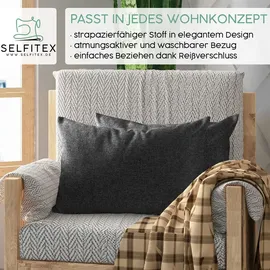 Selfitex Dekokissen 40 x 60 cm Schwarz