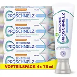 PROSCHMELZ Sensodyne ProSchmelz Sanft Weiss Zahnpasta, 4x 75ml, Zahncreme mit Whitening Effekt, fortschrittlicher Zahnschmelzschutz