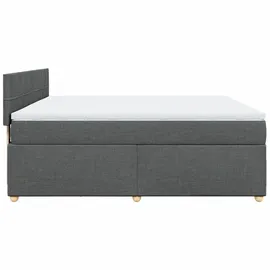 vidaXL Boxspringbett 180 x 200 cm Dunkelgrau