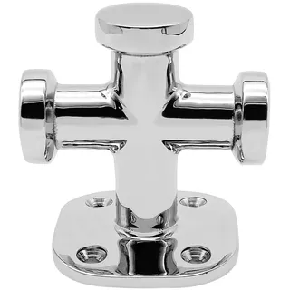 LJFMDLN Bootskreuzpoller-Klampe, 63 x 63 x 82 mm, Bootspfosten, Kreuzpoller, Festmacher, Deck, Dock, Seilbefestigung, Klampe, Bootszubehör, SUS316