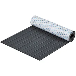 VEVOR Bootsbodenbelag, Bootsdeck aus EVA-Schaum, 2400 x 600 x 6 mm, rutschfester, selbstklebender Bodenbelag, 14400 cm2 großer Marineteppich für Boote, Yachten, Pontons, Kajakdecks