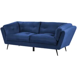 Beliani 3-Sitzer-Sofa, Hellblau, Textil, 210x75x90 cm, Wohnzimmer, Sofas - Couches, Sofas, 3-Sitzer Sofas