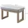 Homcom Fußbank Polsterhocker 68 x 42 x 38 cm Grau
