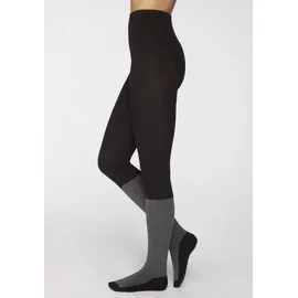 LAVANA Strickstrumpfhose 1 Paar Schwarz/Grau 44/46