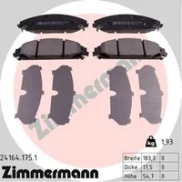 ZIMMERMANN Bremsbelagsatz, Scheibenbremse