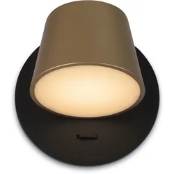 Wandlampe Wandleuchte Spotlampe Flurleuchte Spot beweglich schwarz messing LED