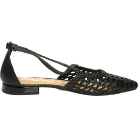 Gioseppo Leskovic Ballerinas aus Leder, Blau, mit Schnürung für Damen, Schwarz, 41 EU