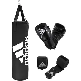adidas Unisex – Erwachsene Boxing Kit Boxset, Schwarz, Boxsack: 80cm Handschuhe: 10oz