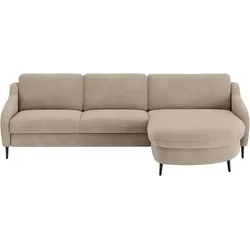 Ecksofa SIT & MORE "Soul L-Form", beige, B:296cm H:90cm T:189cm, 100% Polyester, Sofas, wahlweise mit Bettfunktion