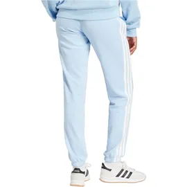 adidas Essentials 3-Streifen French Terry Cuffed Jogginghose glow blue/white XXS