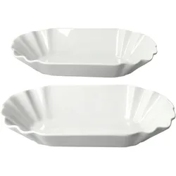 2er Set FRIES Pommes-Schale oval weiß aus Porzellan 19,5x10,7cm – 24302114