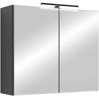 ByLIVING Spiegelschrank SPREE, Breite 70 cm, anthrazit, LED Beleuchtung