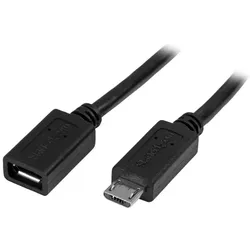 StarTech.com 0,5m Micro USB Verlängerungskabel - Stecker/Buchse - Micro USB Stec