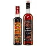 Kaffee Ouzo Probierset | 1x 0,5l 1x 0,7l | Aus Griechenland | Vollmundig