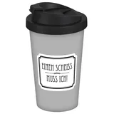 Geda Labels infinite by GEDA LABELS (INFKH) Coffee to go Becher Einen Scheiss muss ich 400ml, Grau