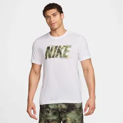Nike NK DriFit TEE CAMO Herren T-Shirt weiß/camouflage - L