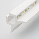 LEDKIA Sockelleiste für 2 Led-streifen 2m Bogen Weiß