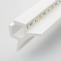 LEDKIA Sockelleiste für 2 Led-streifen 2m Bogen Weiß