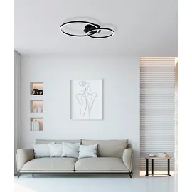 EGLO LED-Deckenleuchte Palmaves 2 Schwarz 7 cm x Ø 39 cm