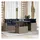 vidaXL Gartensofa-Set 6-tlg. grau Polyrattan
