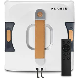 KLAMER Fensterputzroboter 3500 Pa – automatischer Fensterreiniger mit 100 ml Doppelwassertank, Nassreinigungsmodus & Rand-Erkennung, leise 60 dB, Absturzsicherung & Smart Pfadplanung