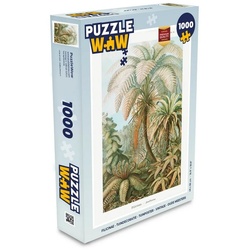 MuchoWow Puzzle Vintage – Alte Meister – Farne – Pflanzen – Natur, 1000 Puzzleteile, Foto-Puzzle, Bilderrätsel, Puzzlespiele, Klassisch bunt