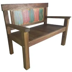 Teak Bank TIMOR 2-Sitzer Holz Sitzbank Gartenbank Garten Möbel Holzbank massiv