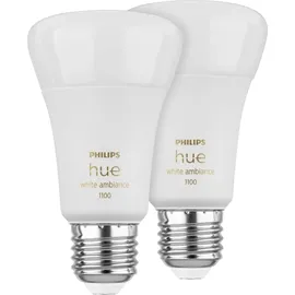 Philips Hue White Ambiance E27 1100 lm 8 W 2 Stk.