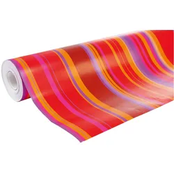 Clairefontaine Geschenkpapier Alliance 60g, Rolle 50x0,70m, Streifen rot/gold/rosa - Mehrfarbig 211202C