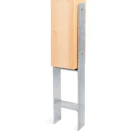 GAH Alberts H-Pfostenträger 12 x 800 mm Silber/Stahl