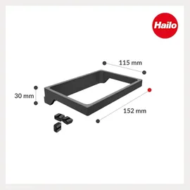 HAILO Halter 3603951 für Inneneimer 1129889 2,5 Liter dunkelgrau | Dunkelgrau