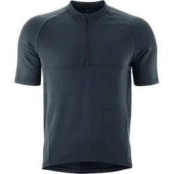 Radtrikot GONSO "Adventure Jersey Nature M", Herren, Gr. 4XL, blau (nachtblau), 90% Viskose, 5% Elasthan, 5% Polyamid (recycelt), Rundhals, Kurzarm, Trikots, Herren Fahrradtrikot kurzarm, Slim Fit