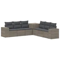 vidaXL Sofa Set 7 pcs Loungesofa grau/dunkelgrau