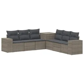 vidaXL Sofa Set 7 pcs Loungesofa grau/dunkelgrau