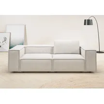 Home Affaire 2-Sitzer HOME AFFAIRE "Watertown, modernes Sofa 246 cm breit, auch in Feincord", weiß, B:246cm H:68cm T:98cm, 95% Polyester, 5% Nylon, Sofas, stilvolles Sofa für 2 Personen mit extra breiter Sitzfläche
