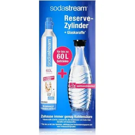 SodaStream CO2-Zylinder + Glaskaraffe 0,6 l schwarz