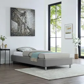 CARO-Möbel Futonbett Laredo 90 x 200 cm Textil grau