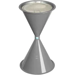 PROREGAL Klassischer Standascher für Innen- & Außenbereich | HxBxT 72x42x42cm | Kunststoff | Silber | Ascher Aschenbecher