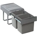 Victory - MEGA Einbau-Abfallsammler - Orion grey, 2 x 15 Liter, Vollauszug