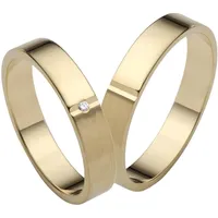 Trauring FIRETTI "Schmuck Geschenk Gold 750 Hochzeit Ehering "LIEBE"" Gr. 70, gold (gelbgoldfarben), Fingerringe, 70, 0,01 ct SI = kleine Einschlüsse mit Brillant, Gelbgold 585, 4mm, Made in Germany, wahlweise mit oder ohne Brillant