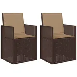 vidaXL Gartenstuhl 2 pcs braun 2 St.